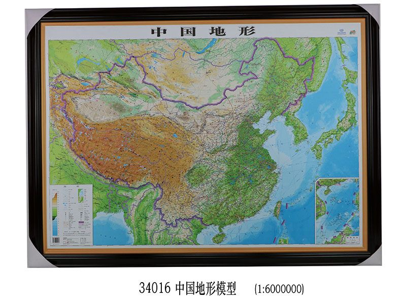中国地形模型